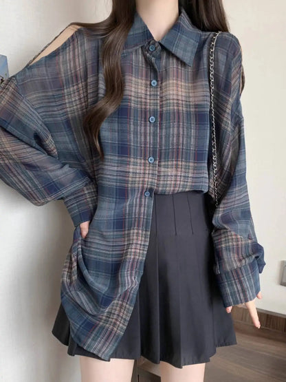 Lazy Style Plaid Shirt