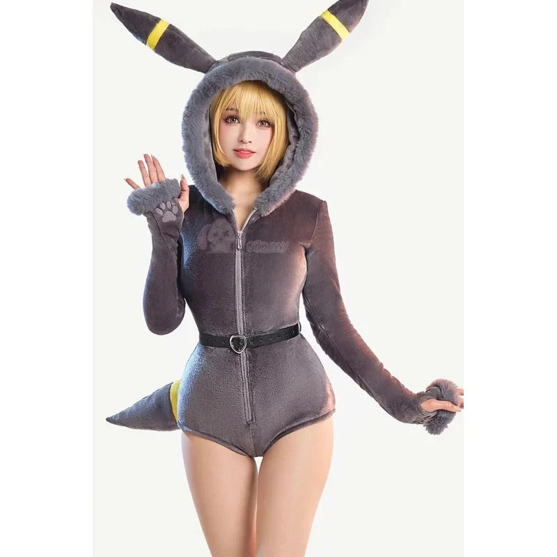 2025 Anime Lingerie Bodysuit Plush Hooded Deep