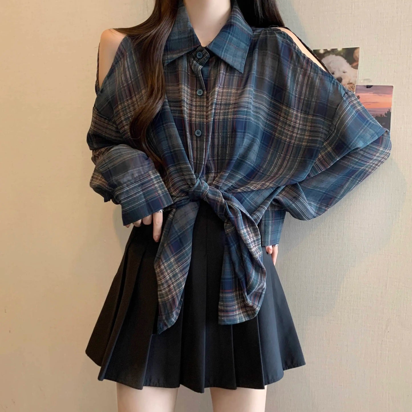 Lazy Style Plaid Shirt