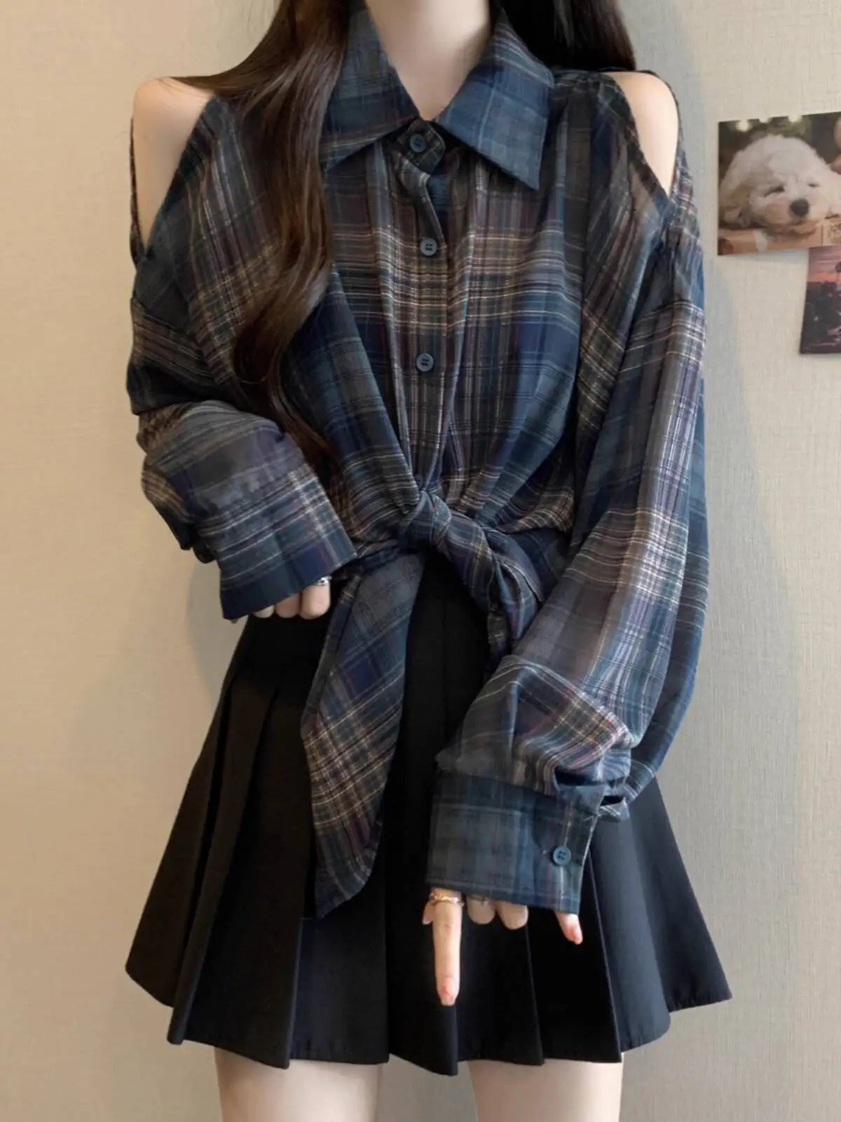 Lazy Style Plaid Shirt