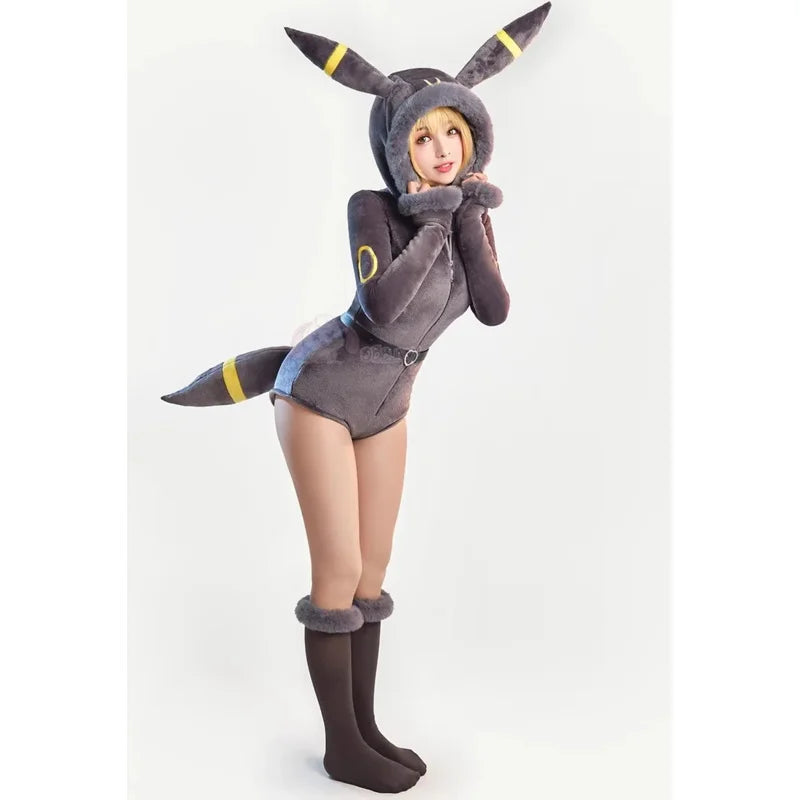 2025 Anime Lingerie Bodysuit Plush Hooded Deep